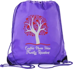 Family Tree with Hearts with Custom Name- Family Reunion Party Favor Bags