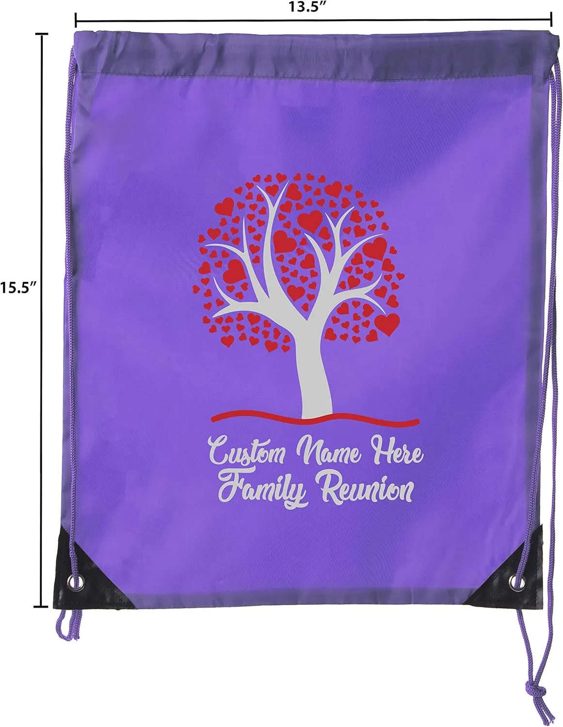 Family Tree with Hearts with Custom Name- Family Reunion Party Favor Bags