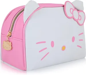 Fast Forward Sanrio Hello Kitty Makeup Bag for Women | Hello Kitty PU Leather Travel Toiletry Bag for Women | Make Up Travel Bag Cosmetic Bag Makeup Pouch