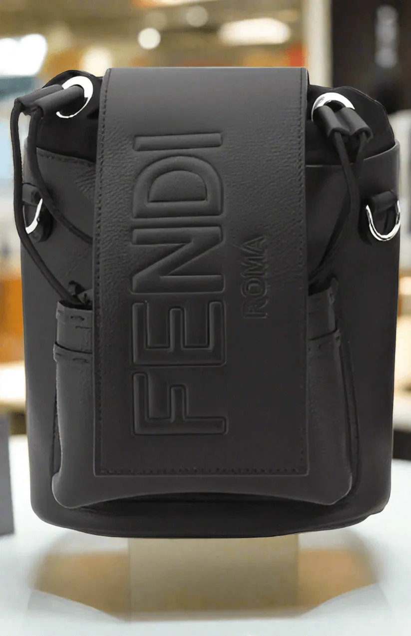 FENDI MEN'S BLACK SHOULDER BACKPACK