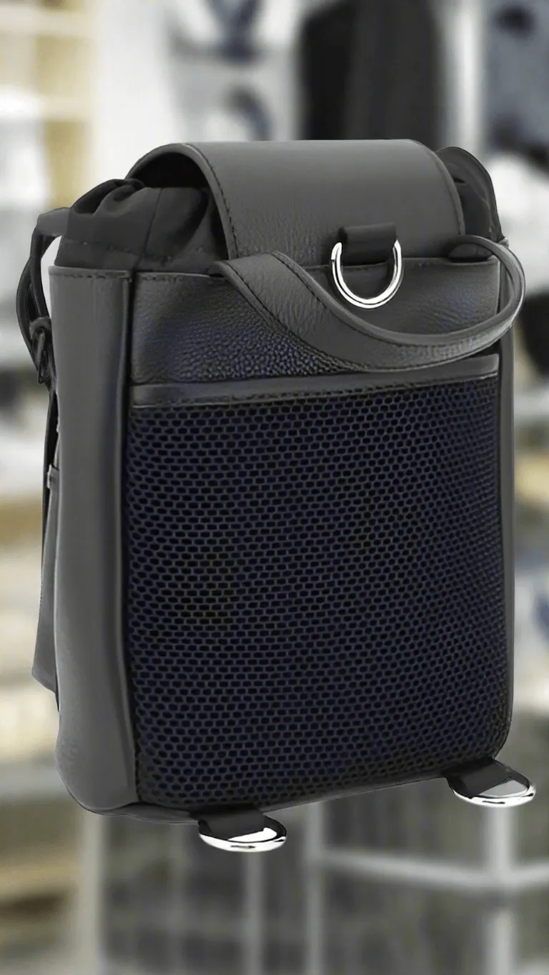 FENDI MEN'S BLACK SHOULDER BACKPACK