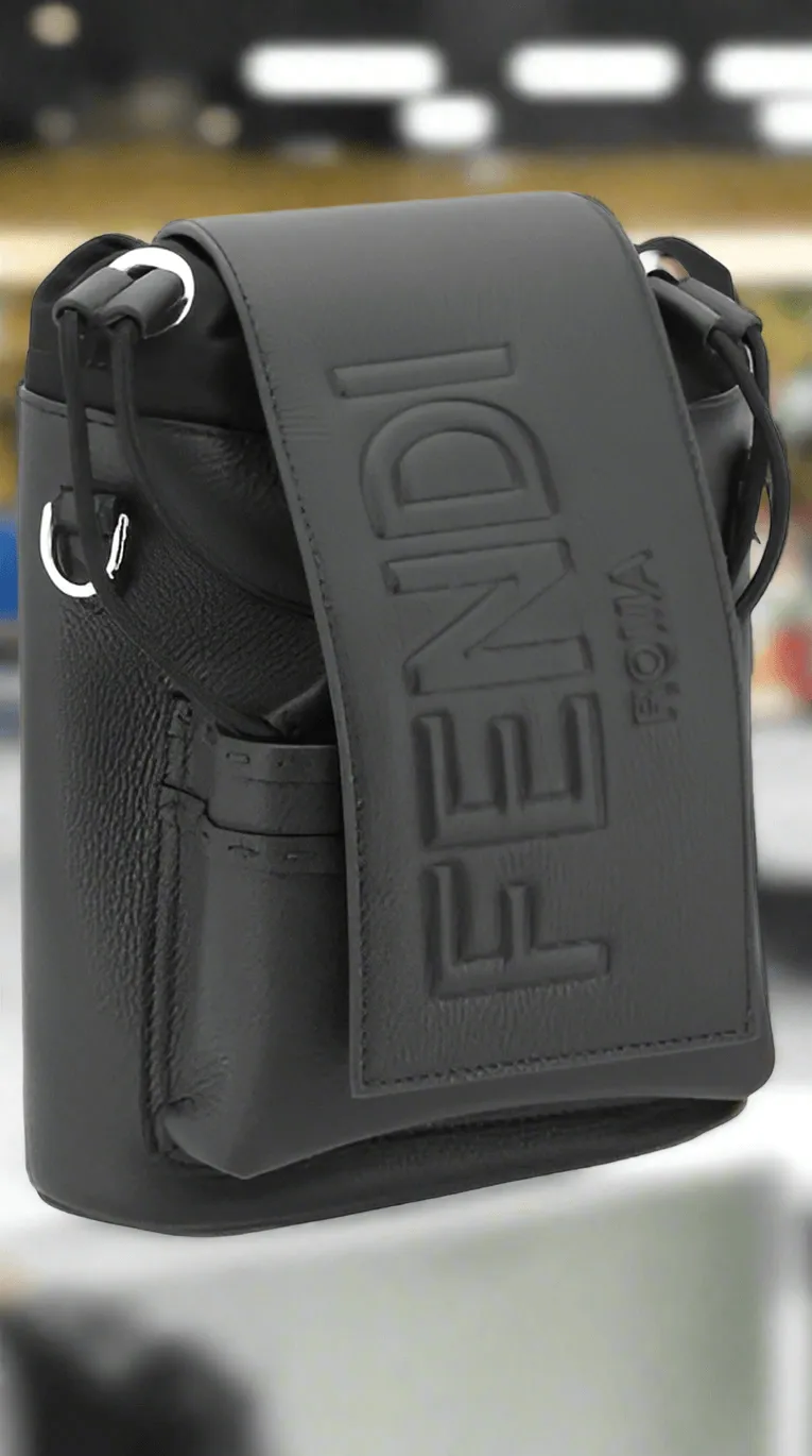 FENDI MEN'S BLACK SHOULDER BACKPACK