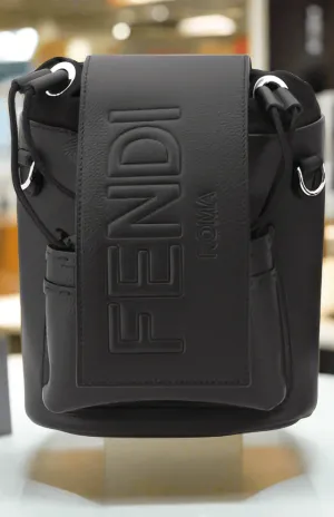 FENDI MEN'S BLACK SHOULDER BACKPACK