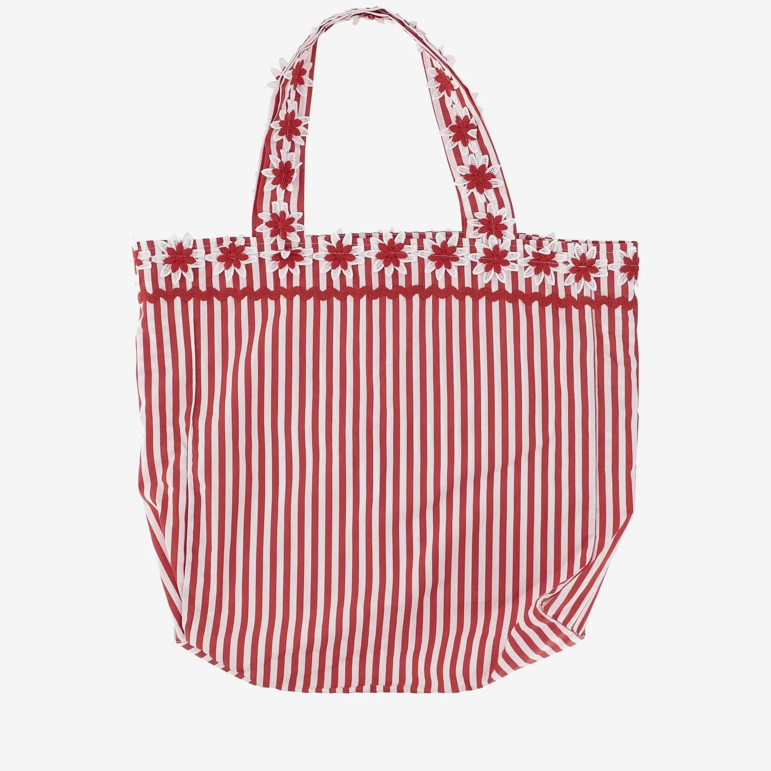Flora Sardalos Cotton Shoulder Bag With Striped Pattern