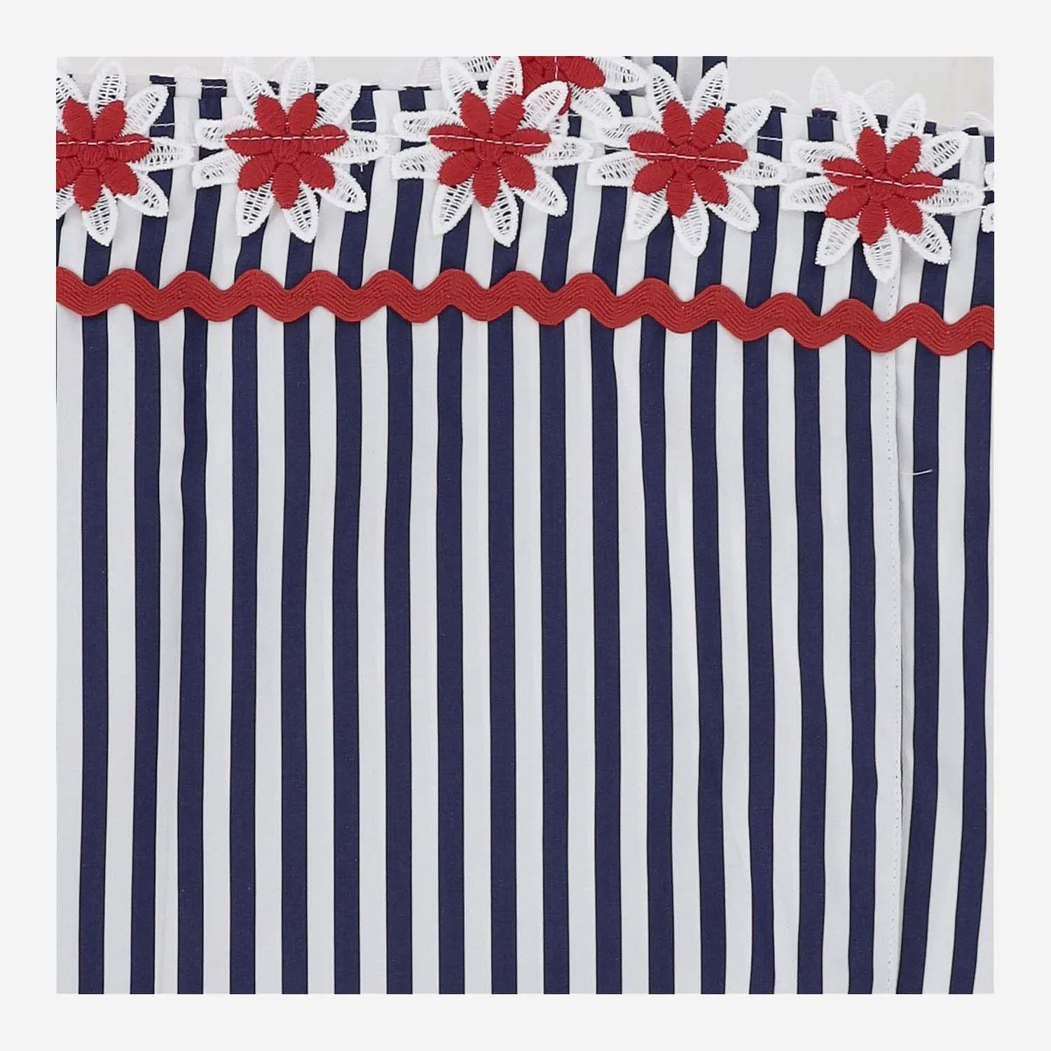 Flora Sardalos Cotton Shoulder Bag With Striped Pattern