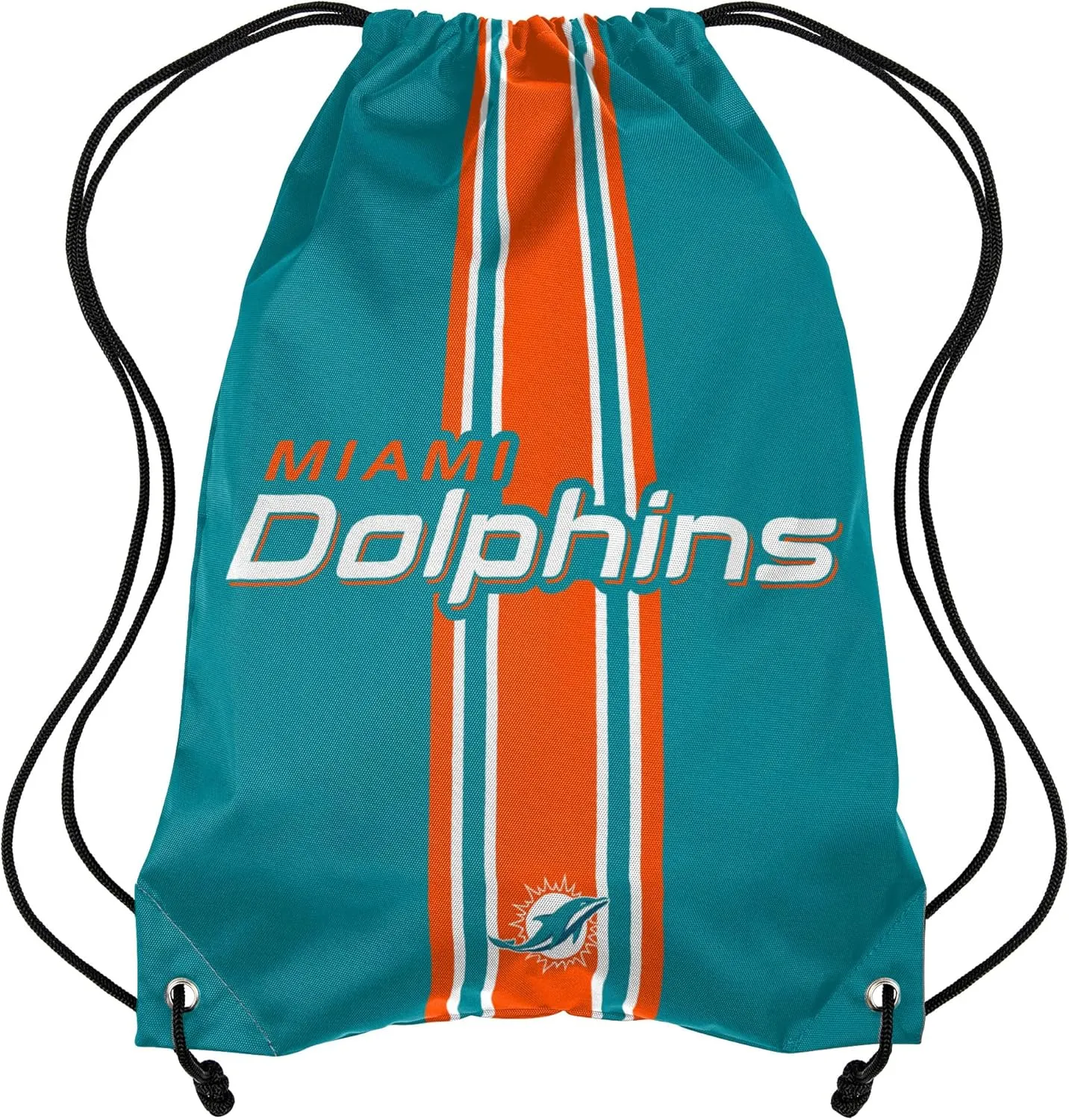 FOCO Miami Dolphins NFL Team Stripe Wordmark Drawstring Backpack
