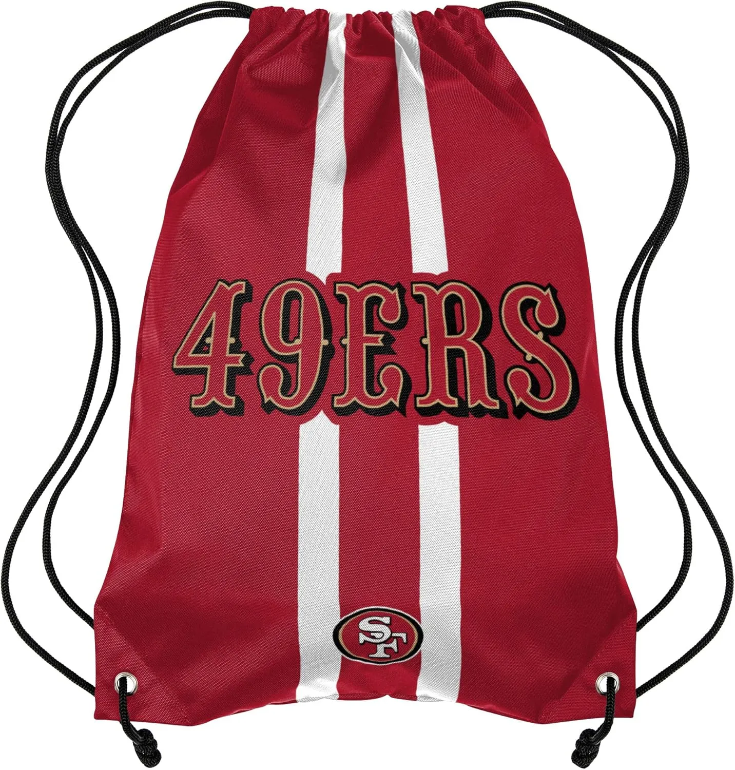 FOCO San Francisco 49ers NFL Team Stripe Wordmark Drawstring Backpack