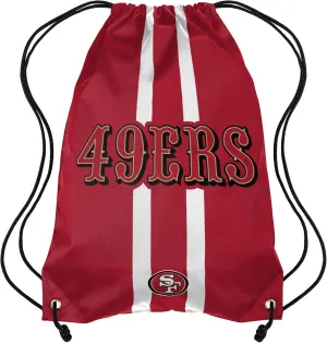 FOCO San Francisco 49ers NFL Team Stripe Wordmark Drawstring Backpack