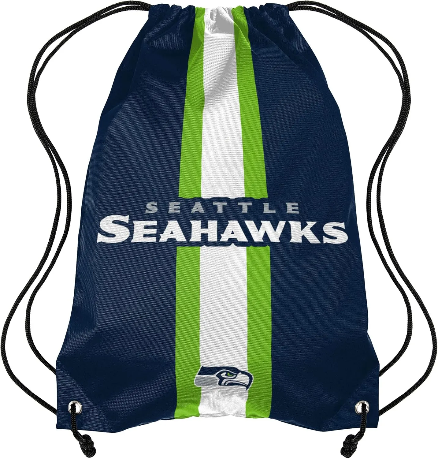 FOCO Seattle Seahawks NFL Team Stripe Wordmark Drawstring Backpack
