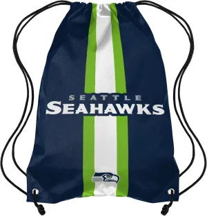 FOCO Seattle Seahawks NFL Team Stripe Wordmark Drawstring Backpack