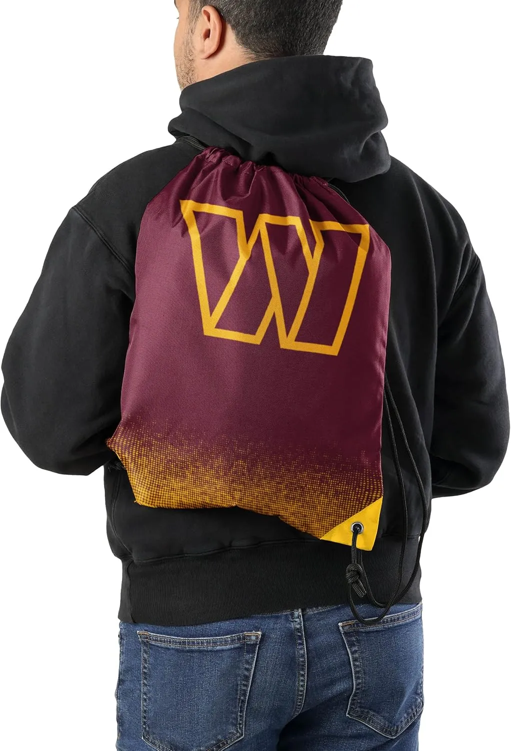 FOCO unisex adult NFL Gradient Drawstring Backpack Bag, Gradient
