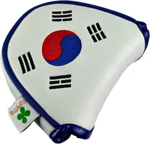 Foretra – Korea Flag - Golf Putter Headcover Quality PU Leather Magnetic Closure for Mallet Style Putters Scotty Cameron Odyssey Taylormade Ping