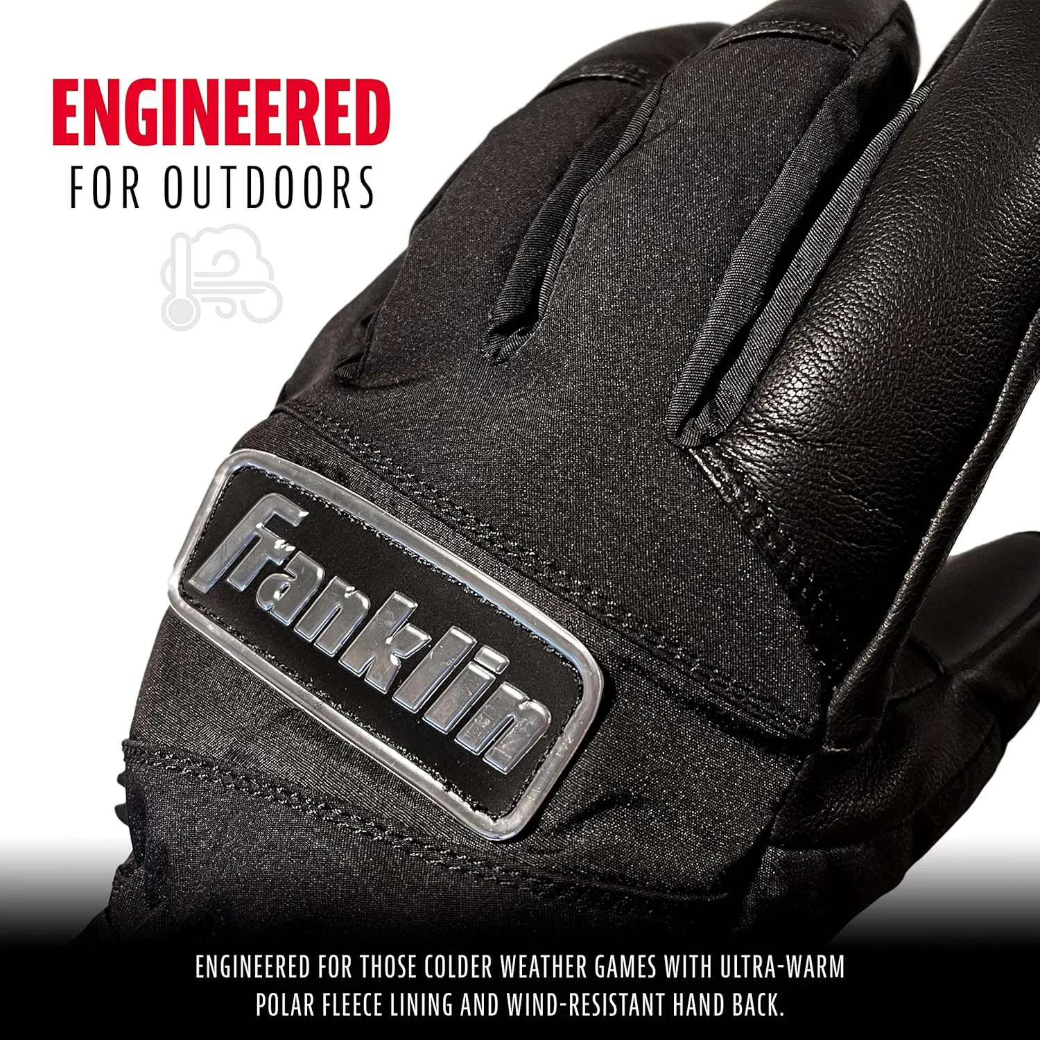 Franklin Sports Coldmax Outdoor Gloves - Water-Repellent & Wind-Resistant Snow Gloves - Perfect for Coaches, Umpires, Shoveling and Other Outside Activities