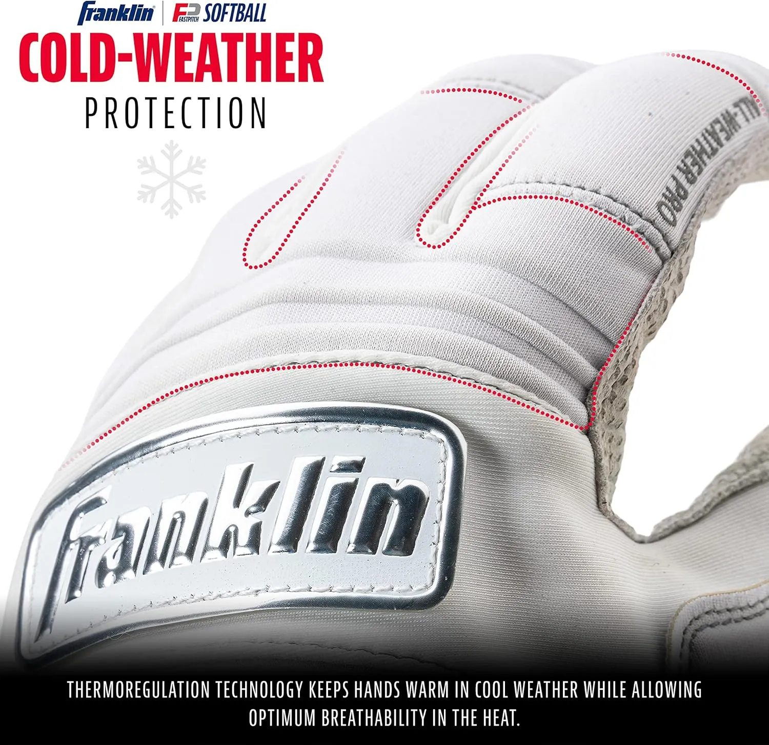 Franklin Sports USA Softball Women's Batting Gloves -Fastpitch   Slowpitch Girl's Gloves - Adult   Youth Pairs