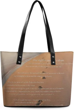 French Engraved Floral Toile Leather Handbag Smooth Wrinkle Resistant Lightweight And Convenient