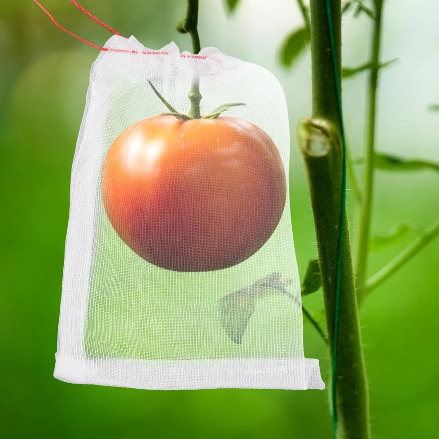 Fruit Protection Bags, 100 Pack 4x6 Inch Garden Netting Pest Barrier, Bug Net Tiny Mesh Bags Drawstring Bird Netting for Garden Plant Seed Fruit Flower Vegetable, Reusable Garden Mesh Netting
