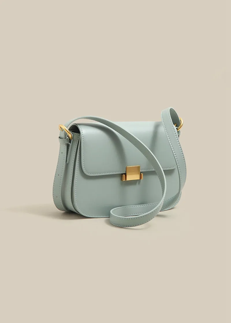 Full Grain Genuine Leather Flap Shoulder & Crossbody Bag