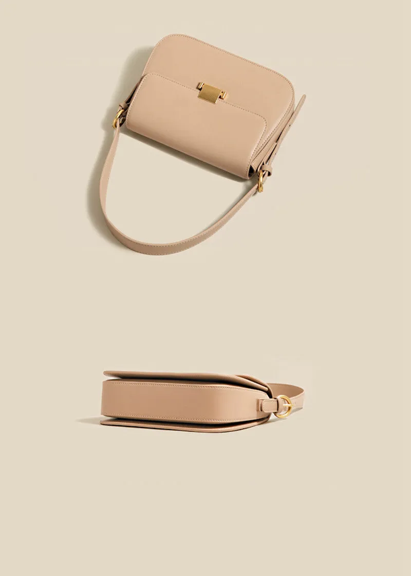 Full Grain Genuine Leather Flap Shoulder & Crossbody Bag
