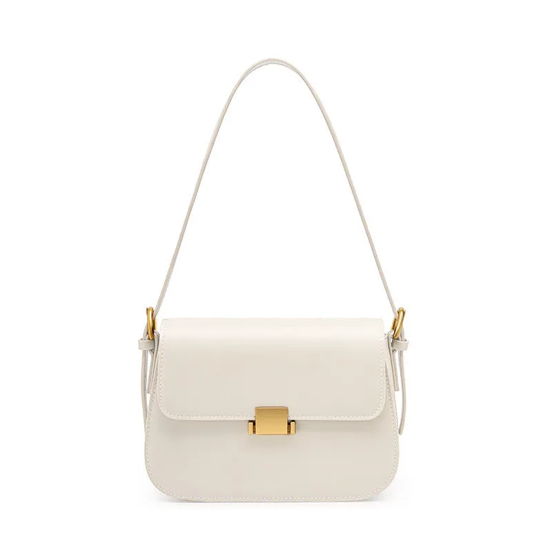 Full Grain Genuine Leather Flap Shoulder & Crossbody Bag