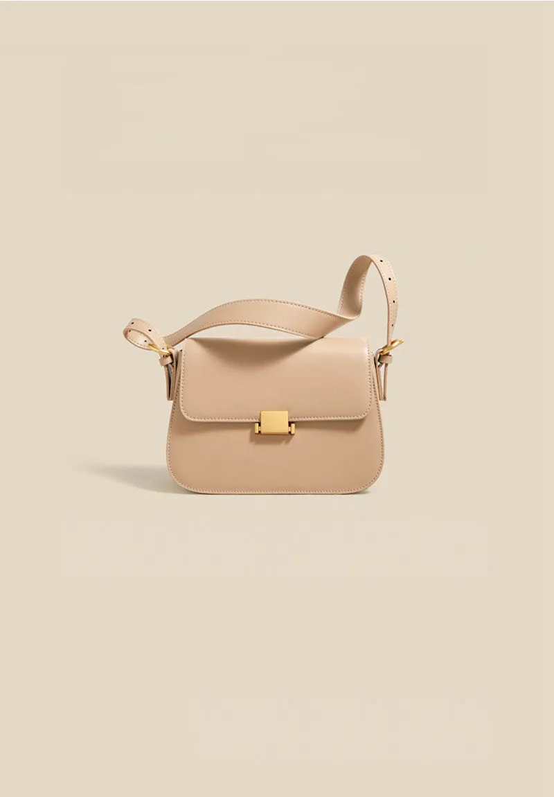 Full Grain Genuine Leather Flap Shoulder & Crossbody Bag