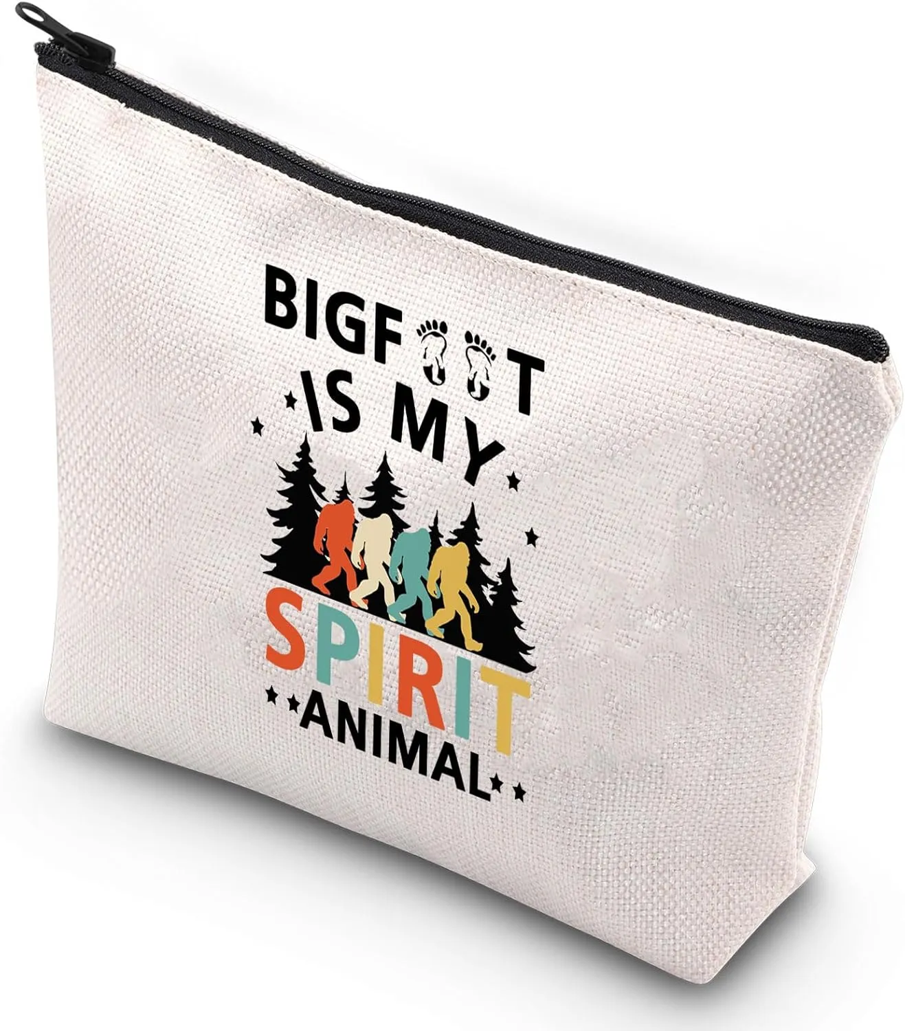 G2TUP Sasquatch Gift Travel Bag Forest Monster Cosmetic Bag Cryptid Accessories Storage Bag for Women (Sasquatch Makeup Bag)