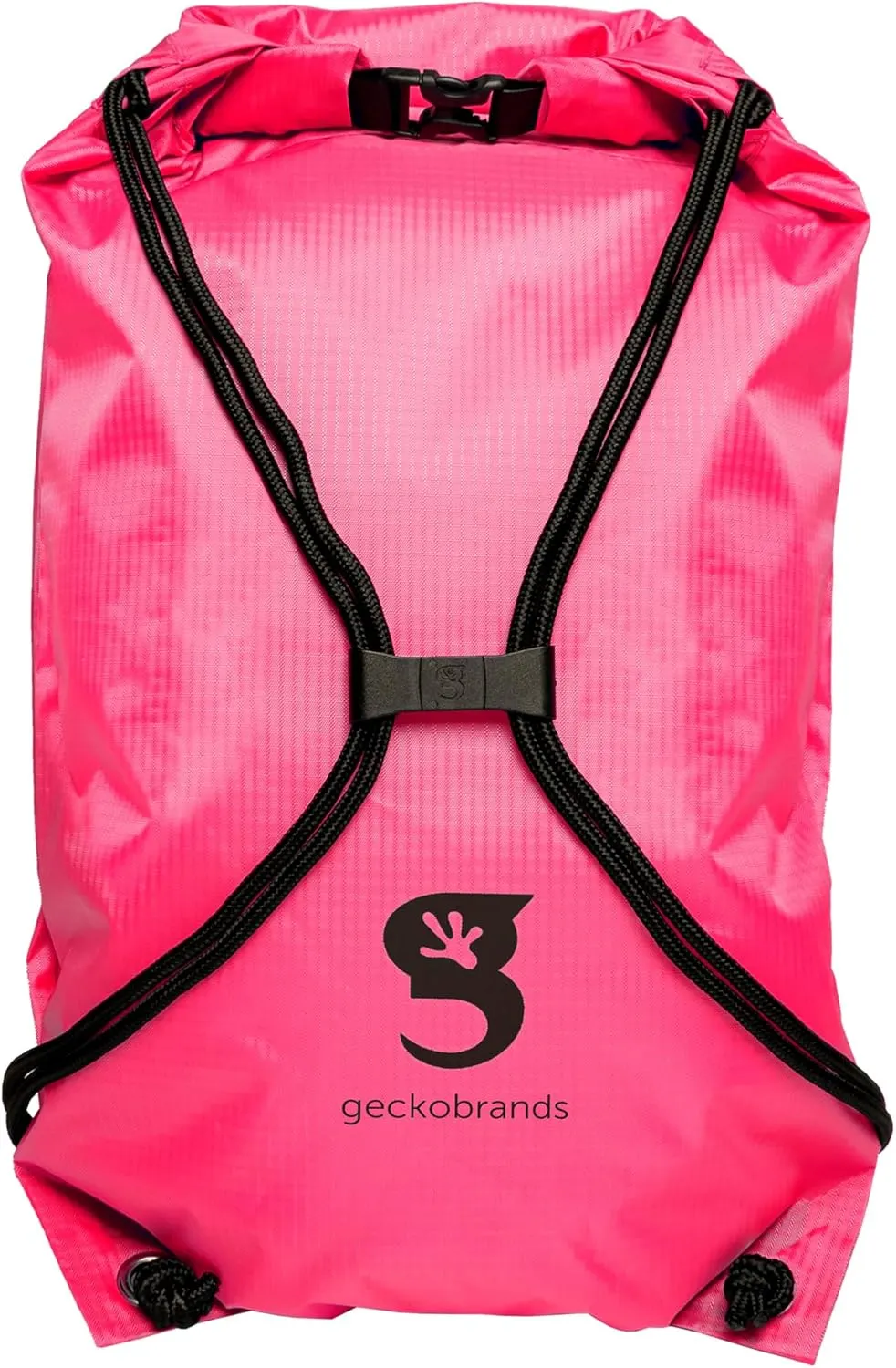 geckobrands 10L Drawstring Travel Backpack – Waterproof, Lightweight Dry Bag for Beach, Hiking, and Light Water Activities