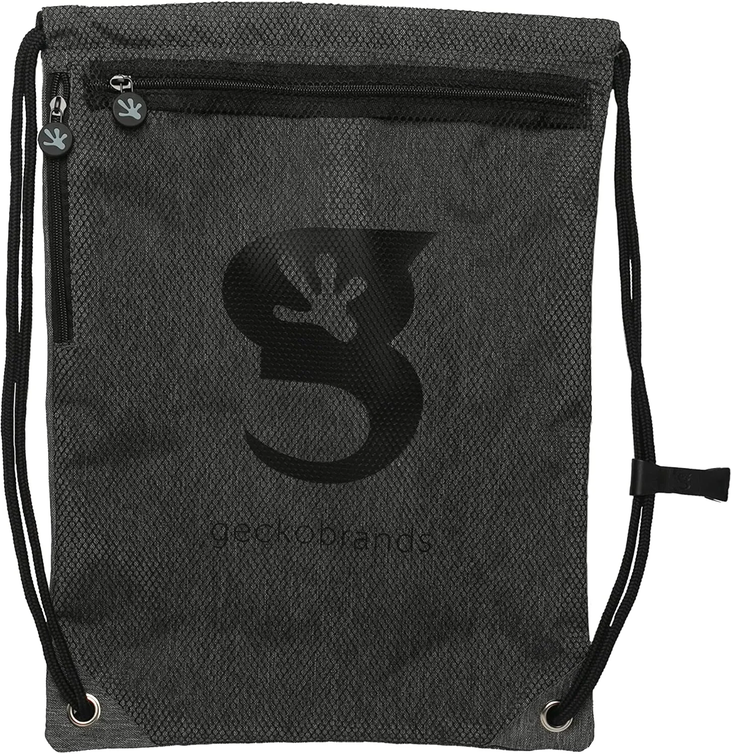geckobrands Limitless 3 Pocket Drawstring Backpack - Lightweight, Durable Cinch Bag for Gym, Sports, and Daily Use
