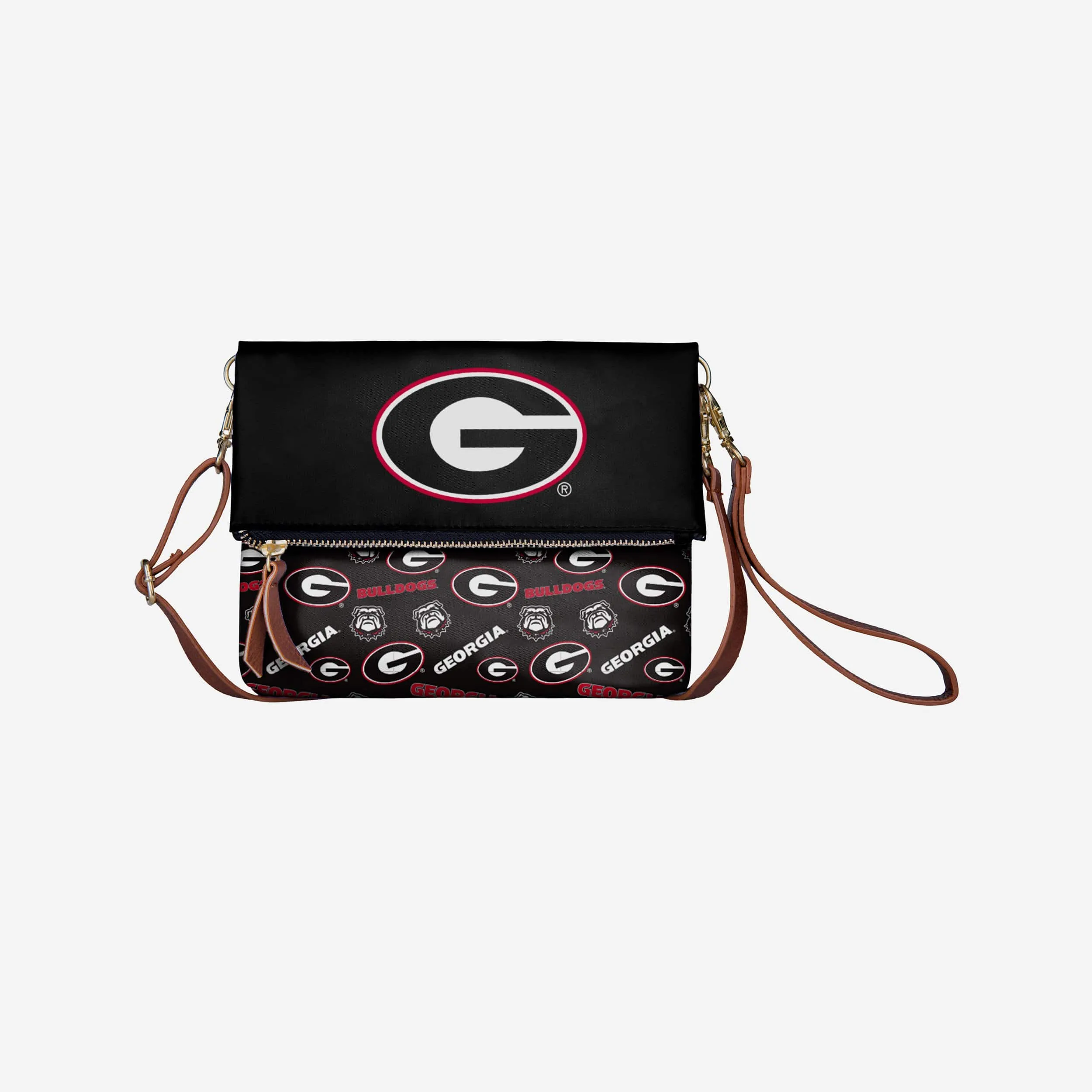 Georgia Bulldogs Printed Collection Foldover Tote Bag