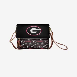 Georgia Bulldogs Printed Collection Foldover Tote Bag