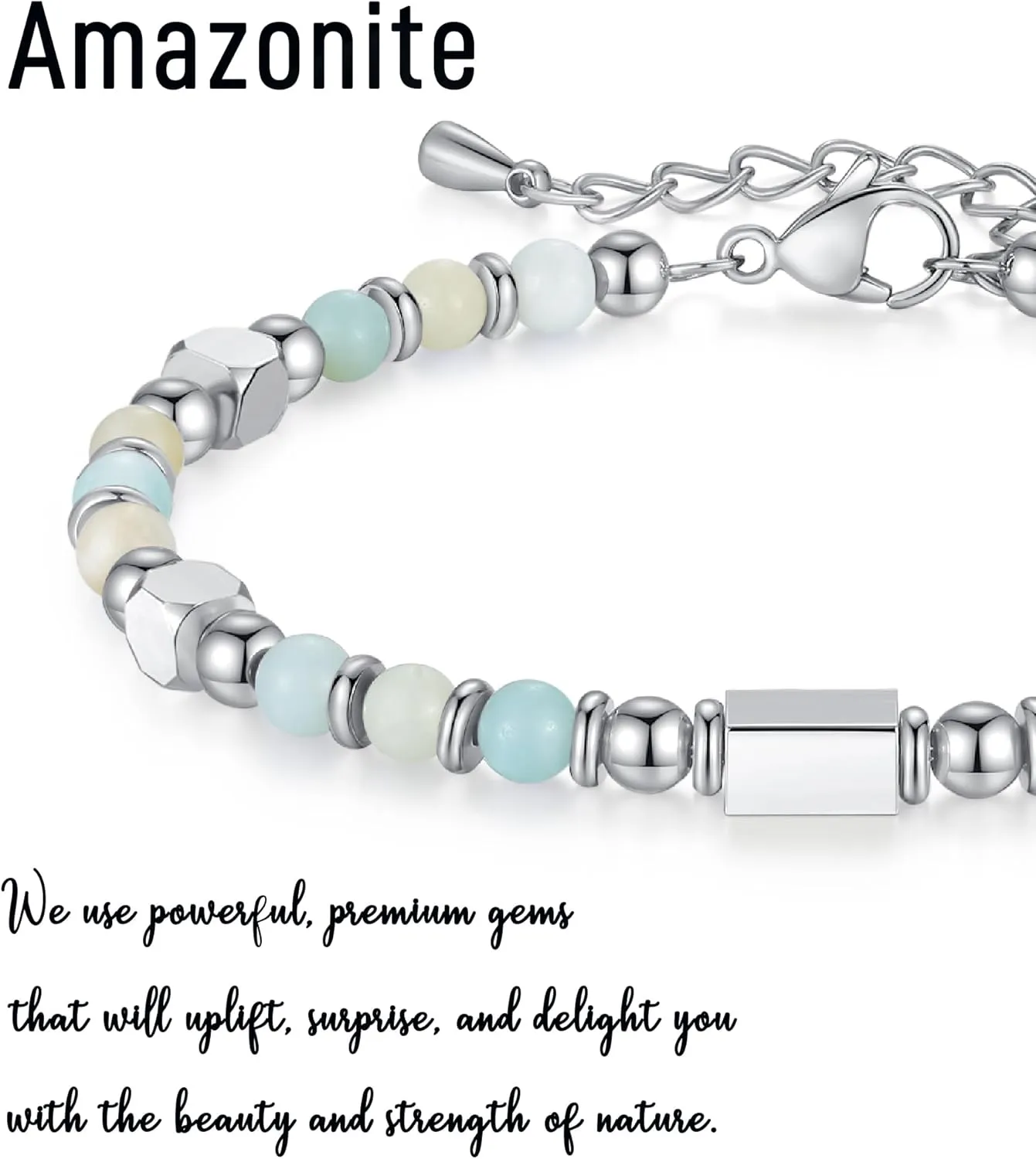 Gifts for Teen Girls/Kids, Graduation Gifts for Her, Tiny Gemstone Beaded Bracelets Teenage Teen Girl Gift Trendy Stuff with Inspirational Card
