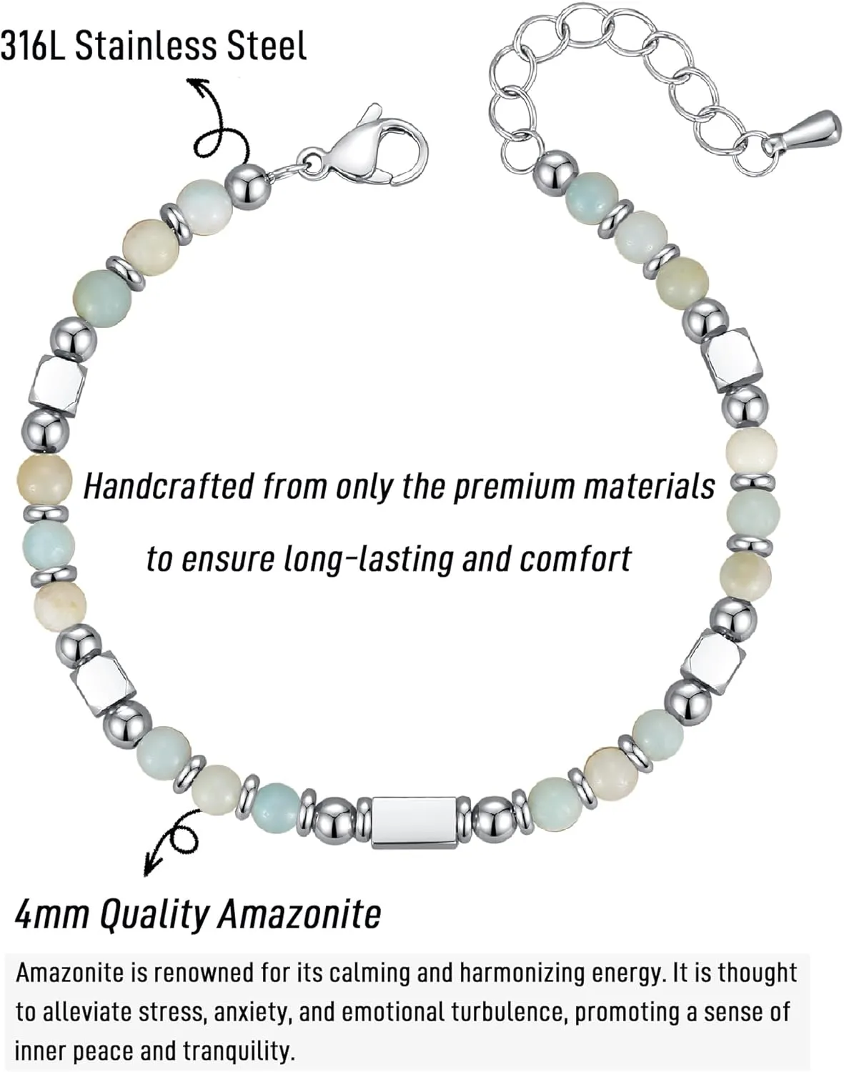 Gifts for Teen Girls/Kids, Graduation Gifts for Her, Tiny Gemstone Beaded Bracelets Teenage Teen Girl Gift Trendy Stuff with Inspirational Card