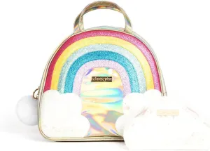 Glimmer Wish Unicorn Rainbow Selfcare Keepall and Unicorn Cloud Pouch, Travel Bag for Essentials and Small Cosmetic Bag, Gifts for Teens and Girls