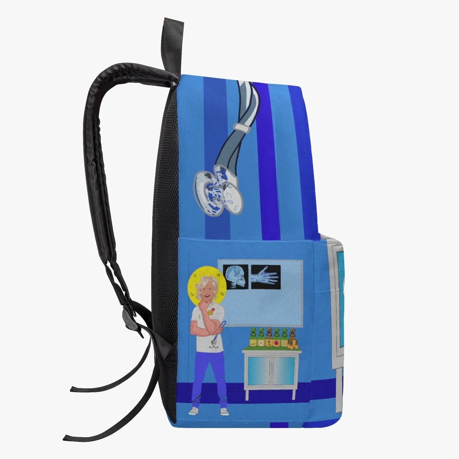 GLOBAL FREEDOM UNITED© Archangel Rafael as Doc English Deep Blue - All-over-print Canvas Backpack