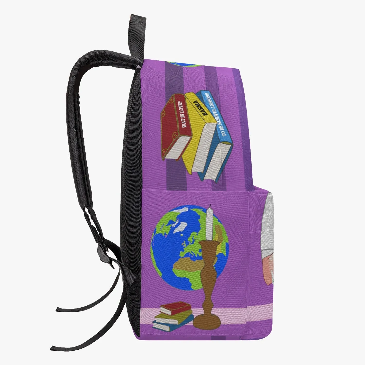 GLOBAL FREEDOM UNITED© Archangel Uriel SPECIAL LESSONS English Lilac - All-over-print Canvas Backpack
