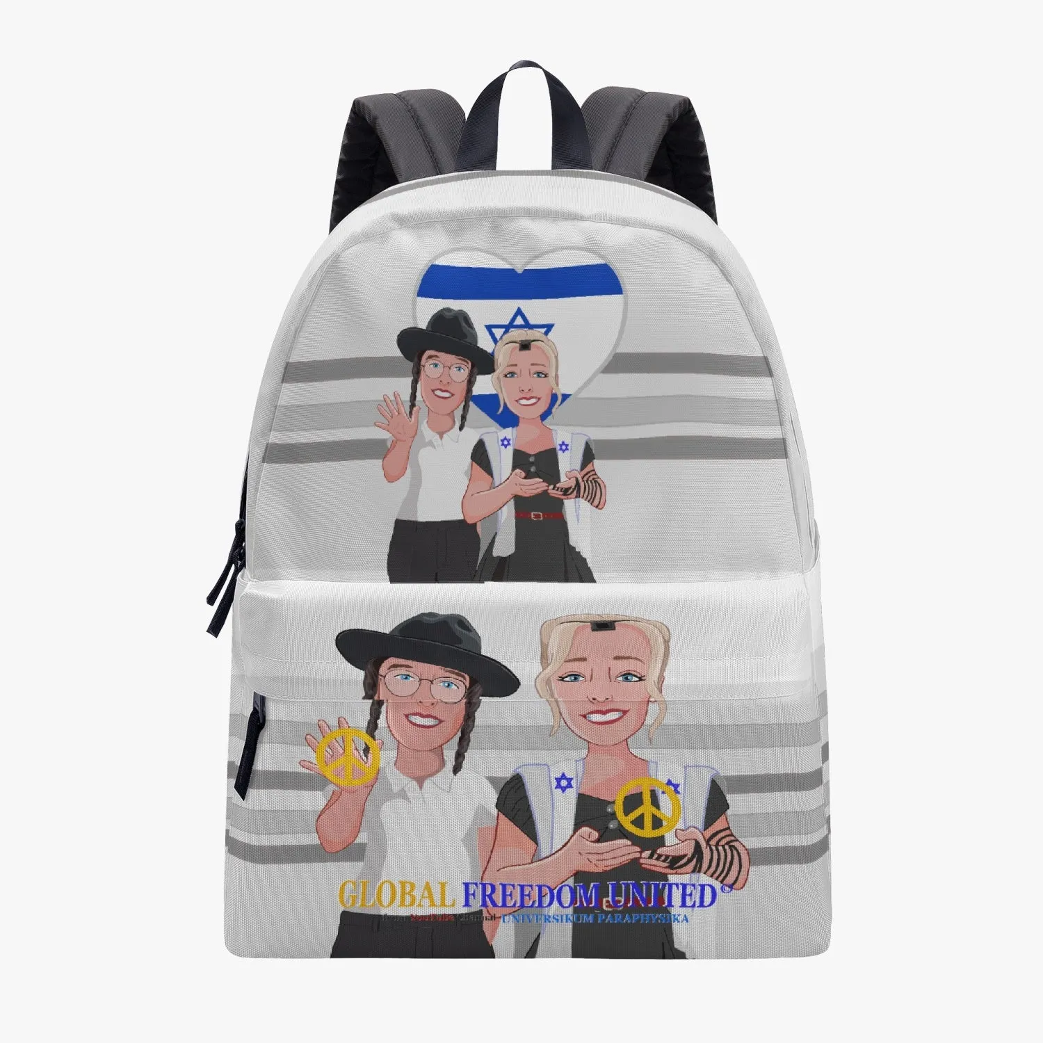 GLOBAL FREEDOM UNITED© COUPLE ISRAEL All-over-print Canvas Backpack