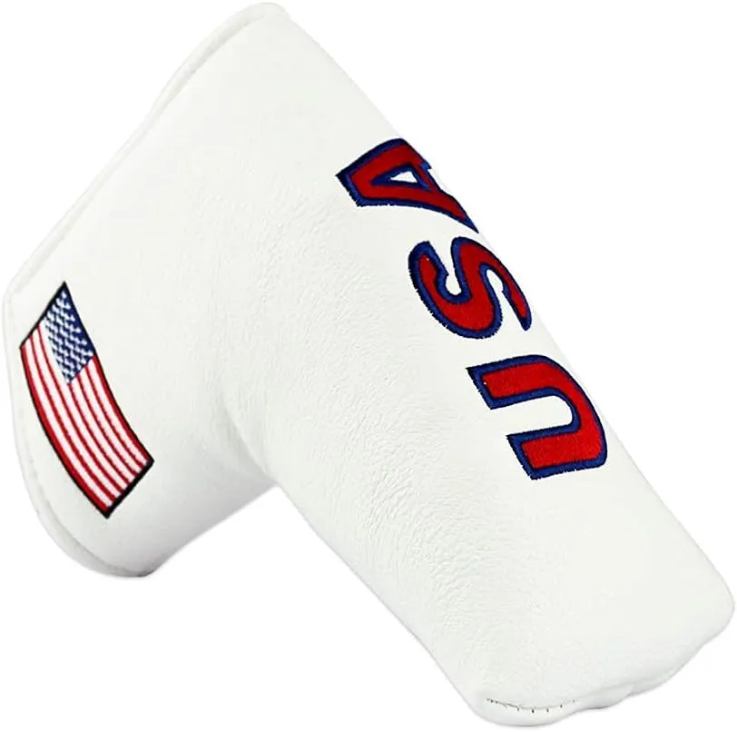Golf Blade Putter Cover Golf Putter Headcover Synthetic Leather Closure for Scotty Cameron Odyssey Blade Taylormade Ping