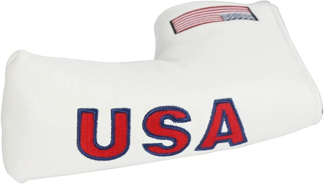 Golf Blade Putter Cover Golf Putter Headcover Synthetic Leather Closure for Scotty Cameron Odyssey Blade Taylormade Ping
