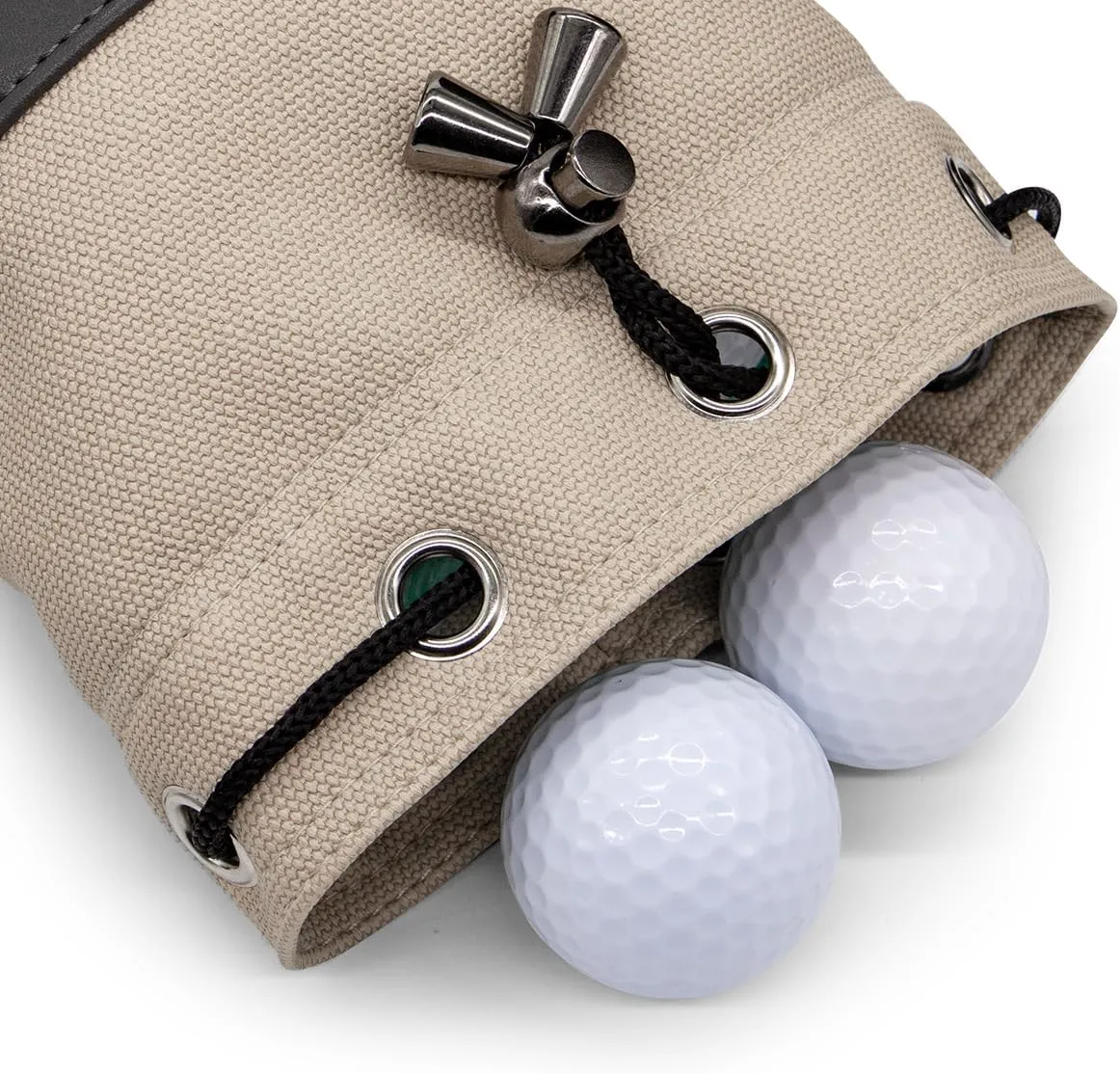 Golf Valuables Pouch,Bucket Waist Design Golf Pouch Bag with Drawstrings Golf Tee Bag Pouch Leather Golf Tee Pouch Golf Ball Bag for Men Women