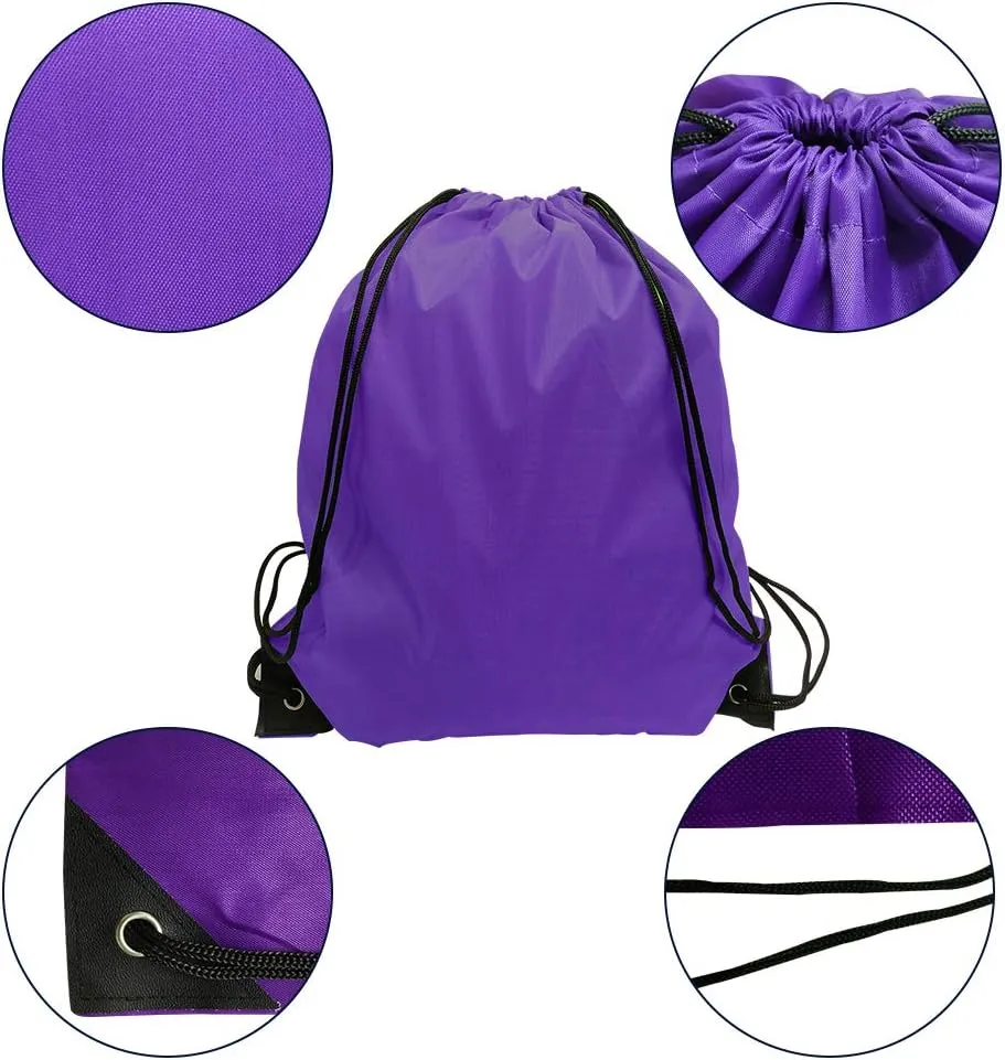 GoodtoU Drawstring Bags 36 Pcs String Bag Backpack Cinch Bag Draw String Back Sack Nylon Drawstring Bag for Homeless and Operation Christmas Items Bulk Deals 12 Colors