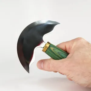Green Handled Round Head Knife for Skiving Leather