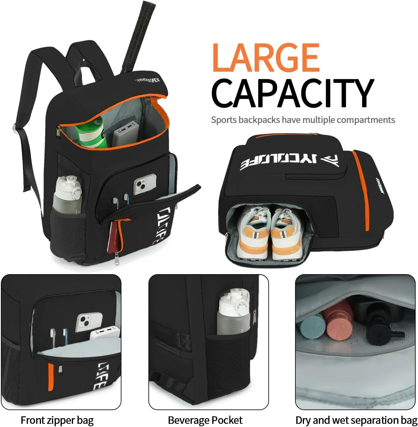 gym duffel bag backpack wrestling bag with shoe compartment 4 kinds of back method waterproof sports walking laptop