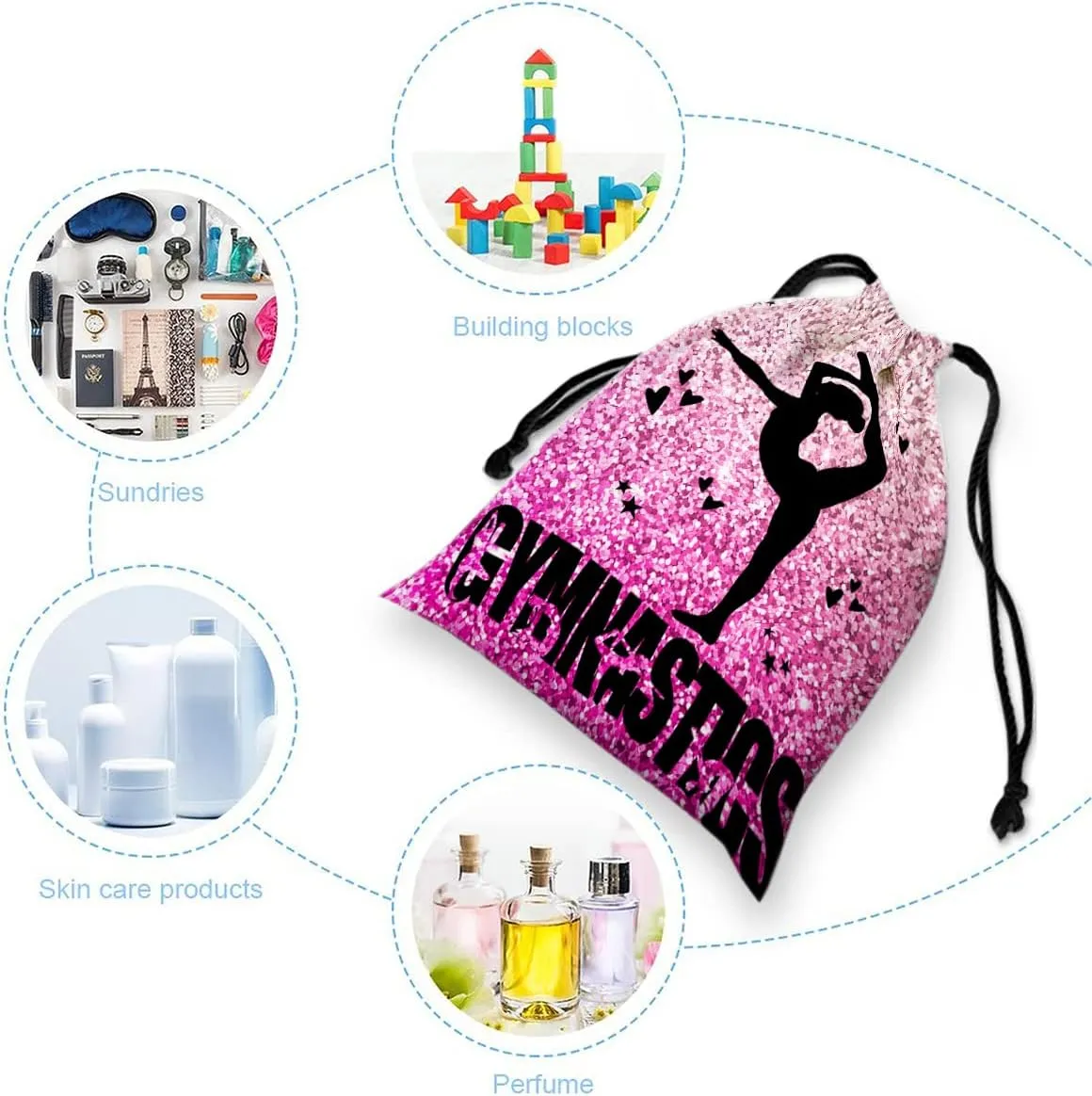 Gymnastics Drawstring Grip Bags Small Drawstring Bag Waterproof Gym Storage Pouch For Holding Gymnastics Grips