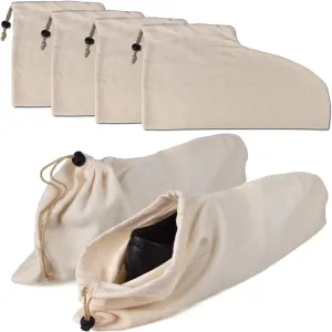 HAMBOLY Shoe Bags 6 Pack Dust Cover Storage Pouch with Drawstring Closure for Travel Protecting Storing Shoes