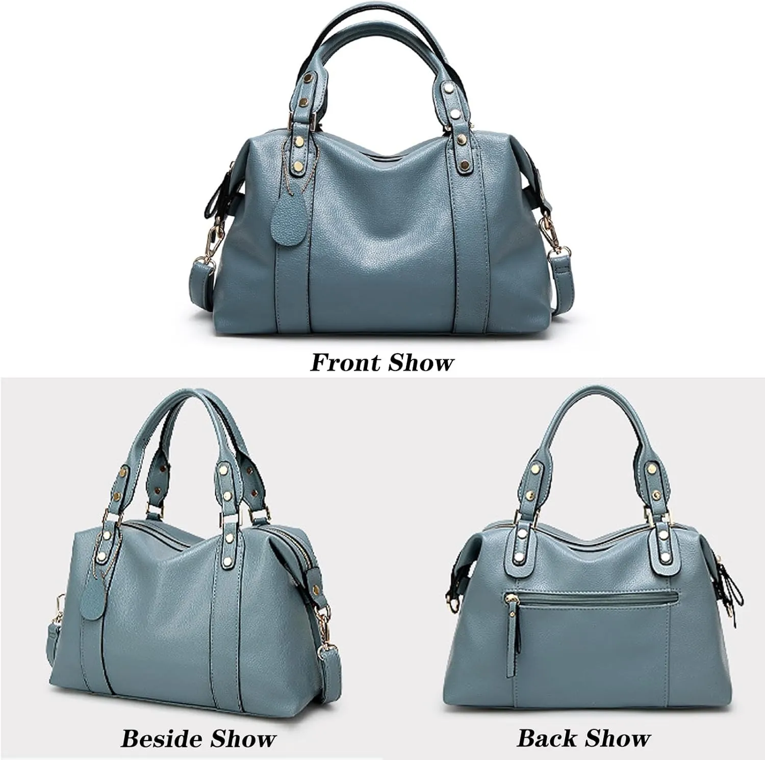 Handbags and Purses for women Vegan Leather Tote Bag for Women Satchel Shoulder Bags Travel Purse with Compartments