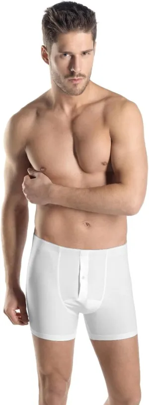 Hanro Men's Cotton Superior Long Leg Boxer Brief