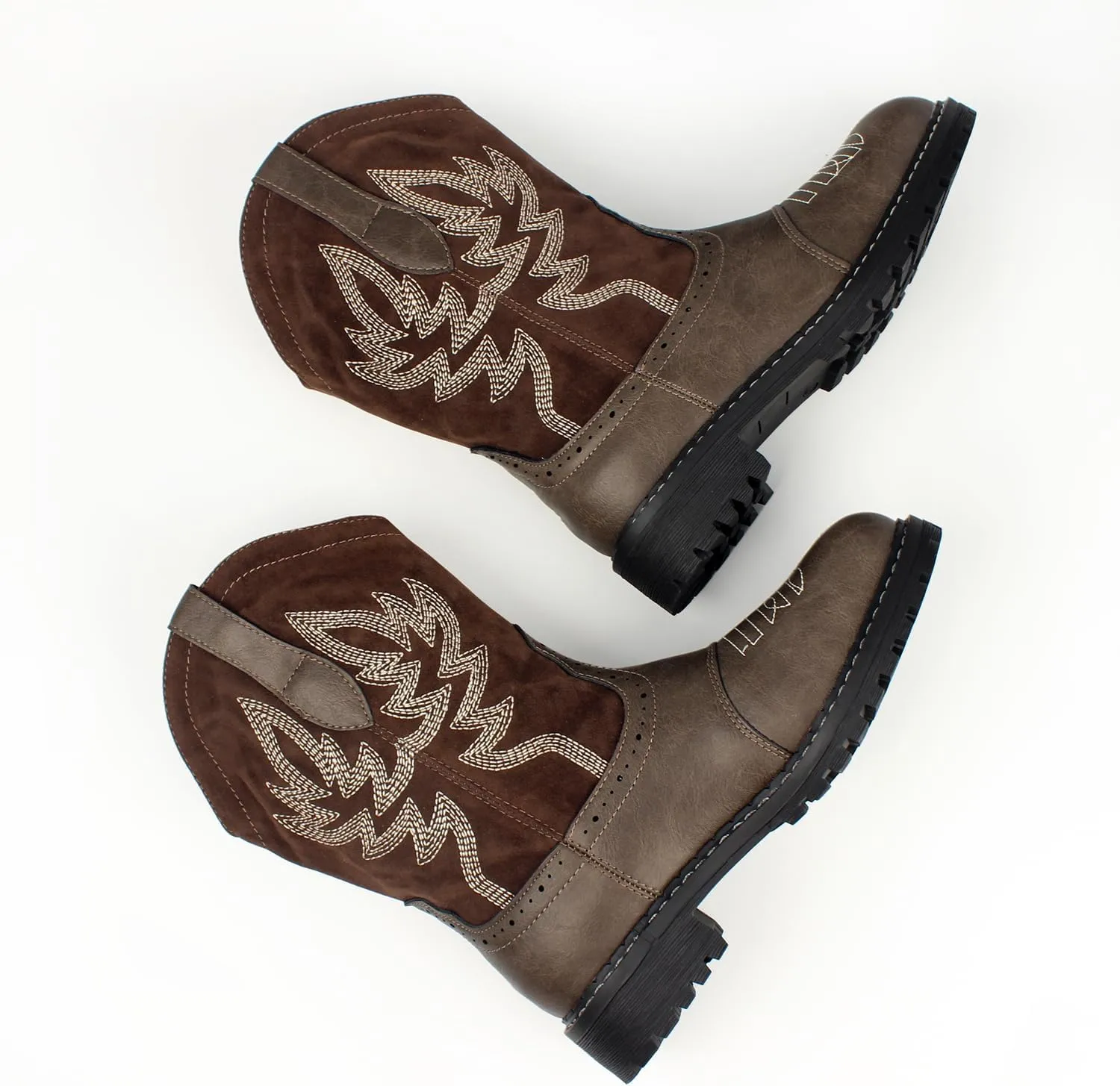 Hawkwell Women's Mid Calf Western Cowboy Cowgirl Boot Round Toe Embroidered Fashion Boots