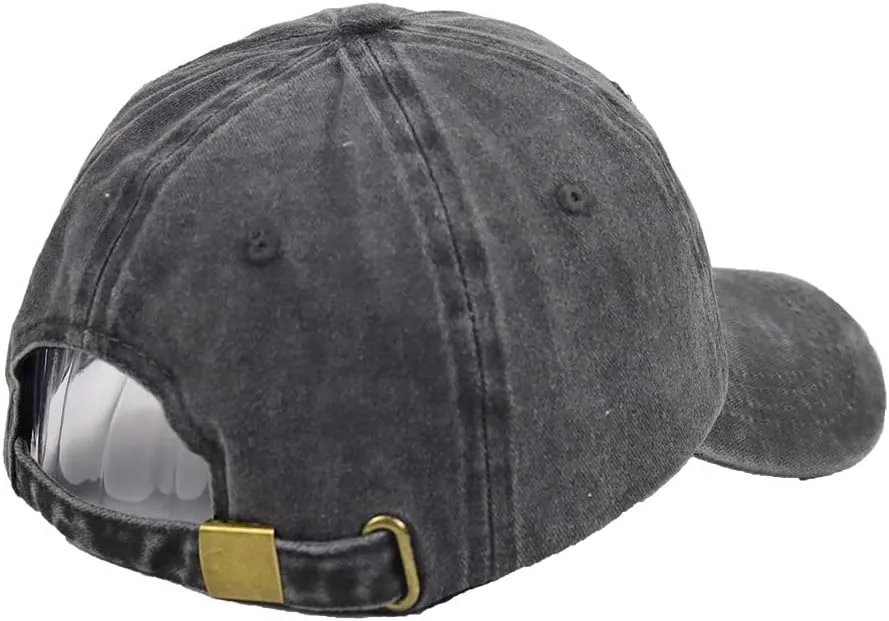 HHNLB Leather American Flag and Deer Skull Hunting Hat, Adjustable Wash Cotton Baseball Cap for Men Women