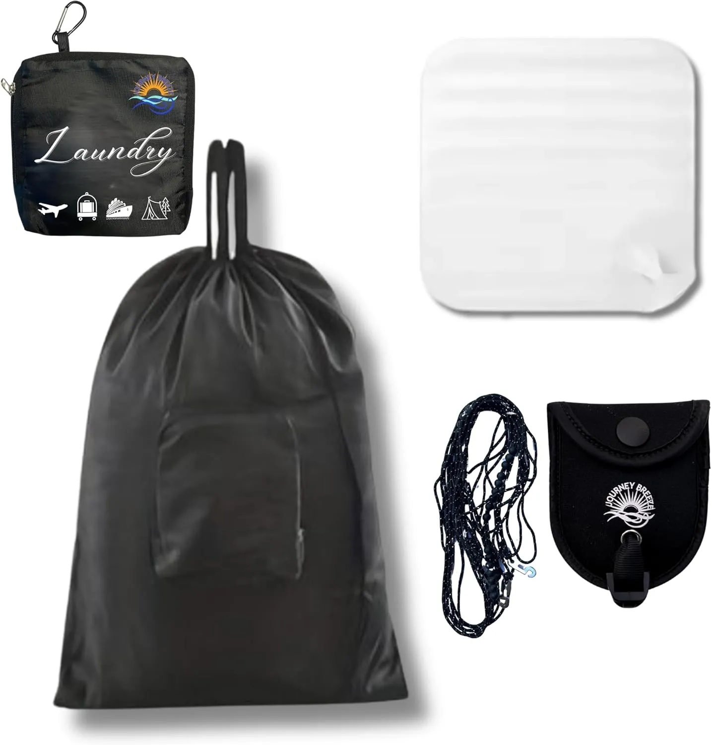 Hotel Essentials must haves Bathroom Sink Stopper, Laundry Bag Travel and Camping Clothesline - Travel Clothesline, Great for Cruises, Camping, Glamping, Backpacking, Dorms, and Hotel