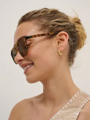 Ibiza Aviator Sunglasses in Tort