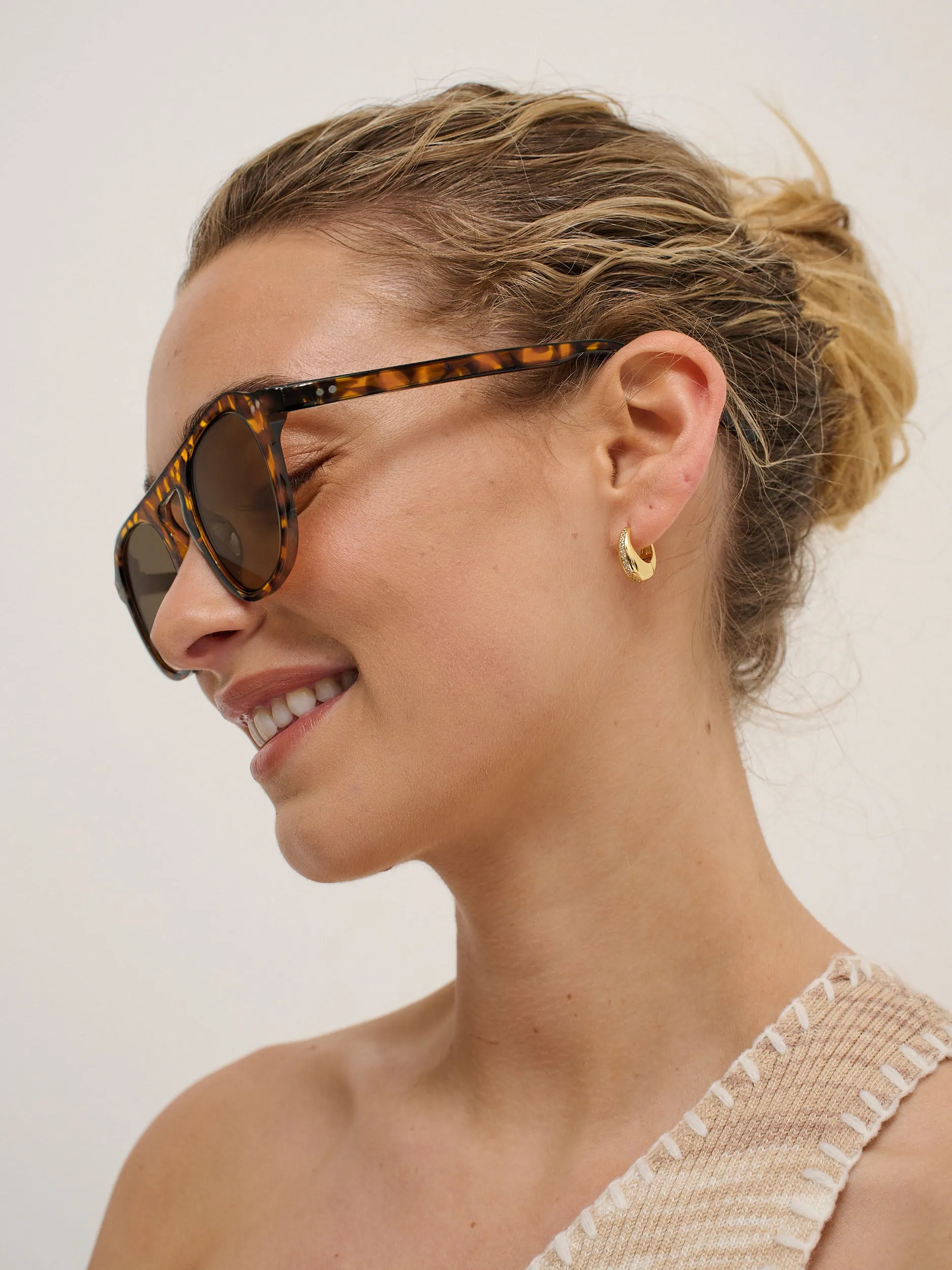 Ibiza Aviator Sunglasses in Tort